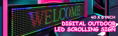 With its light weight and slim design, this exciting product provides a cost effective outdoor led advertising solution while providing versatility and ease of installation for any type of application and environment. Vevor 40 X 8 Inch Led Scrolling Sign Coloured 10 Mm Led Light Sign Led Digital Badge Scroll Display Board Programmable Shop Sign Advertising Board Light Advertising Board Pc Usb Stick Smartphone