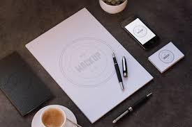 Get This Free Stationary Mockup To Show Your Logo Design Professionally This Stationary Mockup Set Includes A4 P Branding Mockups Stationary Set Business Pens