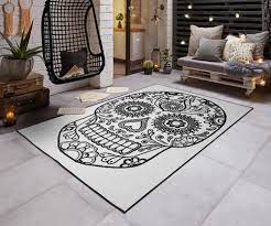 Um ihnen als kunde die wahl des richtigen produkts wenigstens ein möchten klein wenig leichter zu machen. In Outdoorteppich Flachgewebe Wendeteppich Calavera Totenkopf Modern Teppich Boss