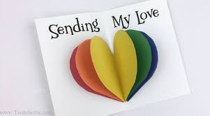Glue the red heart to the middle of the card. Heart Shaped Card Craft Novocom Top