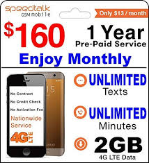 Save $52 for a limited time! 1 Year Prepaid Gsm Sim Card Monthly Unlimited Talk Text Import It All