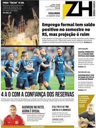 Capa Do Jornal Meia Hora De Hoje Capa Do Jornal Zero Hora Jornal Zero Hora Jornalismo Jornais Brasileiros