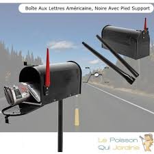 Here's your mail box barb, lol. Boite Aux Lettres Style Americaine Noire Avec Pied Support Noir
