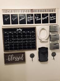 All Purchased On The Cheap At My Local Hobby Lobby Family Commandcenter Mudroom Chalkboard Fa Farmhouse Office Decor Home Command Center Cheap Home Decor