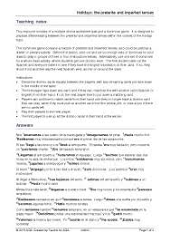 Holidays The Preterite And Imperfect Tenses Holidays And Transport Verbs And Tenses Spanish Resources Mfl Resources Preterite Im Not Perfect Tenses