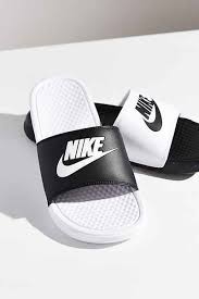 Black And White Nike Slides Womens Nike Benassi Jdi Mismatch Slide Nike Slides Outfit White Nike Slides Nike Slides
