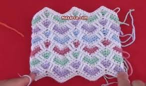 Zigzag Kalpli Bebek Battaniyesi Turkce Videolu Yapilisi Nazarca Com Tig Isleri Bebek Orgu