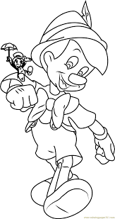The kids can enjoy pinocchio coloring pages, math worksheets, alphabet worksheets, coloring worksheets and drawing worksheets. Pinocchio With Jiminy Cricket Coloring Page For Kids Free Pinocchio Printable Coloring Pages Online For Kids Coloringpages101 Com Coloring Pages For Kids