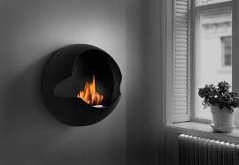Wall mount electric fireplaces are perfect for rooms that lack heat and/or floor space. Cupola Black Ventless Fires From Vauni Fire Architonic