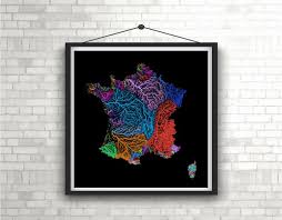 Most rivers are now yoked with dams and reservoirs, but on this map, rivers run free. River Basins Of The World Brightly Color Coded In Gorgeously Lush Maps