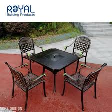 Shop patio tables and a variety of outdoors products online at lowes.com. China Powder Coated Outdoor Metal Dining Table Chairs Set Garden Furniture Sets From China On Topchinasupplier Com