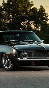 750x1334 Black Classic Car Chevrolet Camaro Wallpaper Black Camaro Chevrolet Camaro Chevrolet