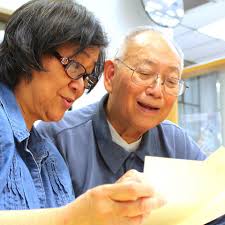 L-R) Rebecca Chiu and Charles Chiu...