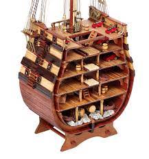 Badly damaged in the battle of cape st. Occre Bausatz Schiffsmodell Sektion Santisima Trinidad Querschnitt Spieleeck