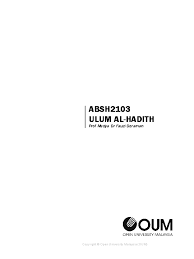 Please fill this form, we will try to respond as soon as possible. Pdf Absh2103 Ulum Al Hadith Zaleha M Y Pan Academia Edu