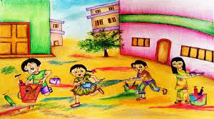 This holi ask them to color pichkari coloring page for kids. Holi Drawing 2019 Yupstory