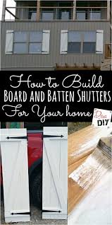 Exterior vinyl louvered shutters are used extensively throughout the united states to add color, depth, texture, and dimension to otherwise ordinary windows. How To Build Board And Batten Shutters For Your Home Diva Of Diy