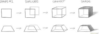 How To Draw 3d Objects Step By Step Edges And Vertices Sketches Tutorial Drawing For Beginners Shading Drawing