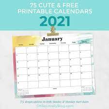 Free printable weekly calendar templates 2021 for microsoft word (.docx). Free 2021 Calendars 75 Beautiful Designs To Choose From