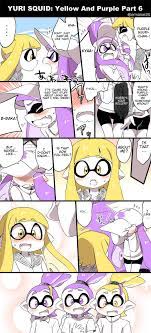 Splatoon memes nintendo splatoon splatoon 2 art splatoon comics splatoon squid sisters otaku callie and marie pokemon purple love. Squid Yuri Purple And Yellow Part 6 Raw Splatoon Know Your Meme