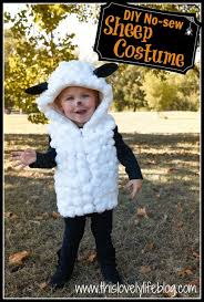 Diy No Sew Sheep Costume Sew Halloween Costume Sheep Costumes Lamb Costume