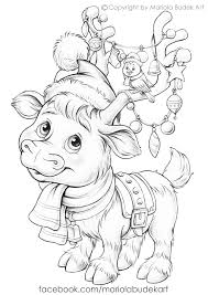 Download this adorable dog printable to delight your child. Mariola Budek Art Free Coloring Page Santa Claus Is Coming I Made A Special Surprise For My Coloring Fans It S Reindeer Rafi Please Feel Free To Download Color