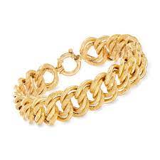 The latest posted afternoon london fix. Italian 18kt Yellow Gold Large Interlocking Link Bracelet Ross Simons