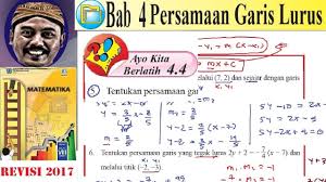 Berikut pembahasan kunci jawaban buku tematik tema 8 kelas 4: Ayo Kita Berlatih 4 4 Matematika No 5 10 Bse Kelas 8 K13 Persaman Garis Lurus Youtube