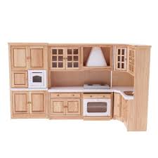 Buy Bolehdeals 1 12 Luxury Wooden Kitchen Cabinet Cupboard Furniture For Dolls House Wooden Kitchen Cabinets Dining Room Accessories Dollhouse Kitchen Cabinets