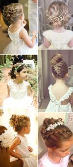 2017 New Wedding Hairstyles For Brides And Flower Girls Flower Girl Updo Wedding Hairstyles Bride Flower Girl Hairstyles