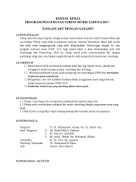 Kertas kerja program pemantapan disiplin. Kertas Kerja Motivasi
