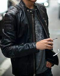 Nightshade Cafe Leather Racer Jacket 950 Leather Jacket Men Mens Outfits Mens Fashion
