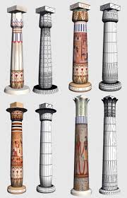 Egyptian Column 3d Model 3d Model Ancient Egyptian Architecture Ancient Egypt Architecture Ancient Egypt Art