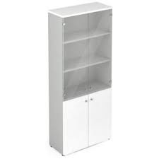 Scrivania e sedia non inclusi. Castellani Libreria Armadio Alto Eco Ad Ante Battenti In Melaminico E Vetri Cm 90x45 8x200 H Eprice