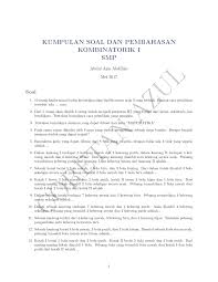 Misalkan kita mempunyai lima buah bola dengan warna yang berbeda satu sama lain dan 3 buah kotak. Pdf Kumpulan Soal Dan Pembahasan Kombinatorik I