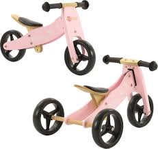 Bol Com 2cycle 2 In 1 Loopfiets En Driewieler Hout Roze