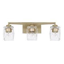 Whether you've just purchased a new vanity and are looking for the perfect vanity lighting or you're just interested in changing the style of your powder room, the home depot has bathroom vanity lights in all the finishes and styles you're after. C128131wg459 Karina 3 Bulb Bathroom Lighting Winter Gold 212 Vanity Lighting Glass Vanity Capital Lighting Fixture