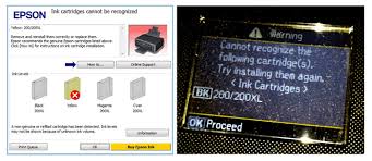 All cartridges are weighed and tested before leaving the factory so lack of ink isn't the problem. Epson T200 Cartridge Quick Tips Errors Inkjet411