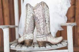 Country Chic Tennessee Wedding Wedding Cowboy Boots Cowgirl Boots Wedding White Cowboy Boots