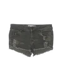 Details About Rsq Women Green Denim Shorts 0