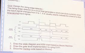Full vhdl code for moore fsm sequence detector is presented. Solved Tudehtid Quiz Design The Rising Edge Detector The Chegg Com