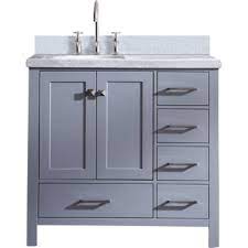 Make the most of your storage space and create an organised and functional room, with our range of bathroom sink. Ariel A037s Cambridge 36 Single Sink Bathroom Vanity Set With Offset Sink Qualitybath Com