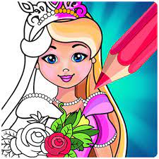 Simple free princesses coloring page to print and color. Princess Coloring Book Animated For Kids Girls Game Girls Coloring Paint App Kindergarten And Preschool Toddler Girls Amazon De Apps Spiele