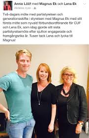 Seit dem september 2011 ist sie vorsitzende der centerpartiet und von 2011 bis 2014 war sie schwedens wirtschaftsministerin. Annie Loof Twitterissa Generationsskifte I Partistyrelsen Idag Med Lenaek C Magnusemick Http T Co Horqcdjsfc