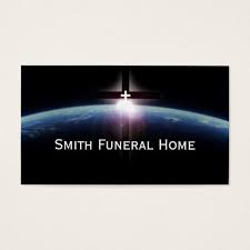 Space Holy Cross Light Funeral Home Business Card Zazzle Com Funeral Home Funeral Printing Double Sided