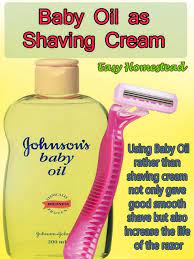 Next time you shave, use plenty of shaving cream, and do it. Dry Winter Legs Use Baby Oil To Shave With Quench Your Skins Thirst Extends Razor Life Too Shaving Bikini Area Bikini Shaving Shaving Tips