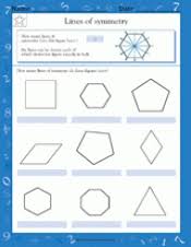 Look at the square below. Lines Of Symmetry I Math Practice Worksheet Grade 4 Teachervision