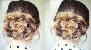 Quick And Easy Flower Bun Hairstyle School Hairstyles Braidsandstyles12 Easy Bun Hairstyles Flower Bun Bun Hairstyles