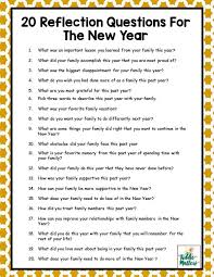 20 Family Reflection Questions To Discuss For The New Year Kiddie Matters In 2020 Reflection Questions This Or That Questions Newyear