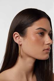 Thea Elongated Hoop Earrings